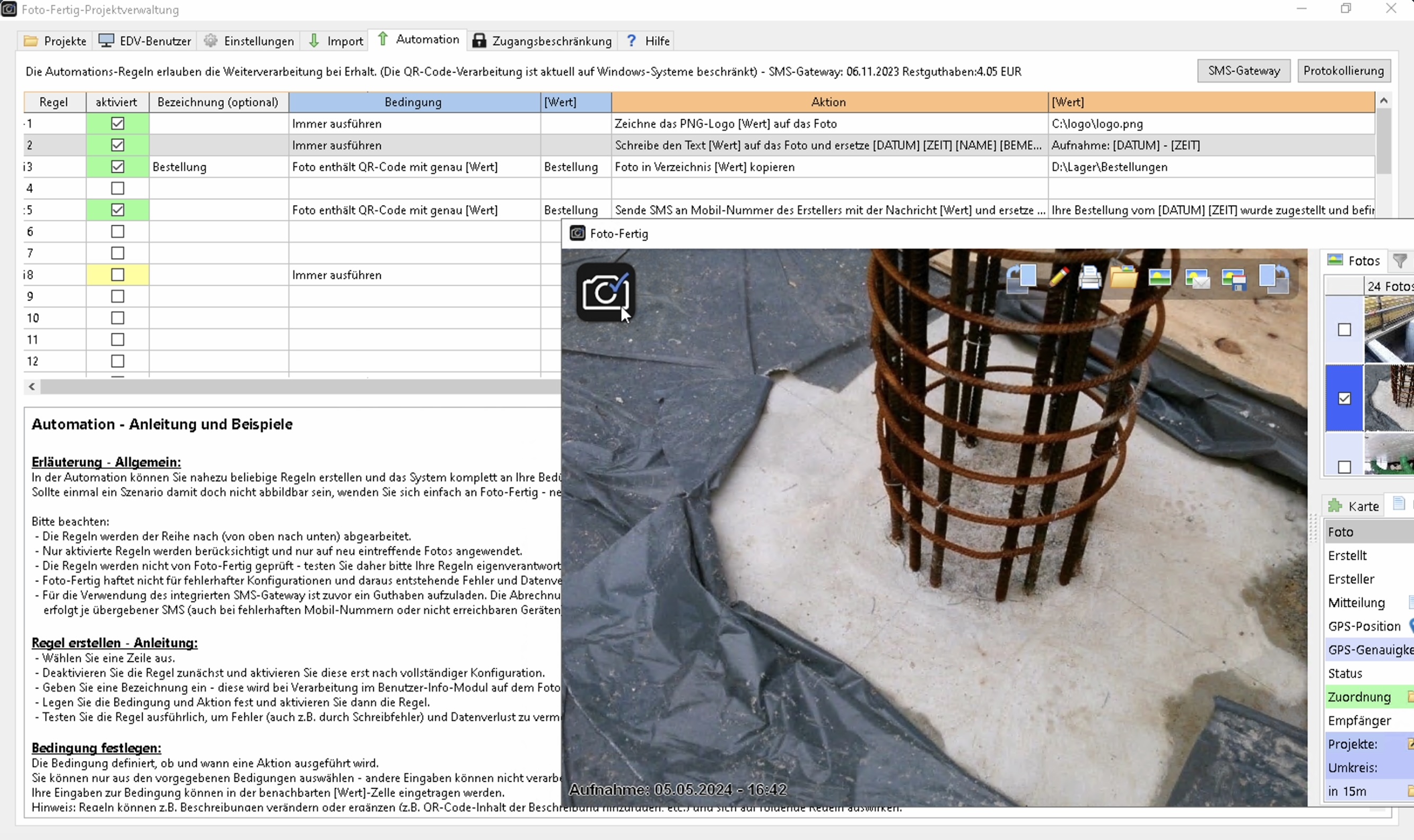Foto-Fertig-Projekt-Verwaltung - ganz einfach. 