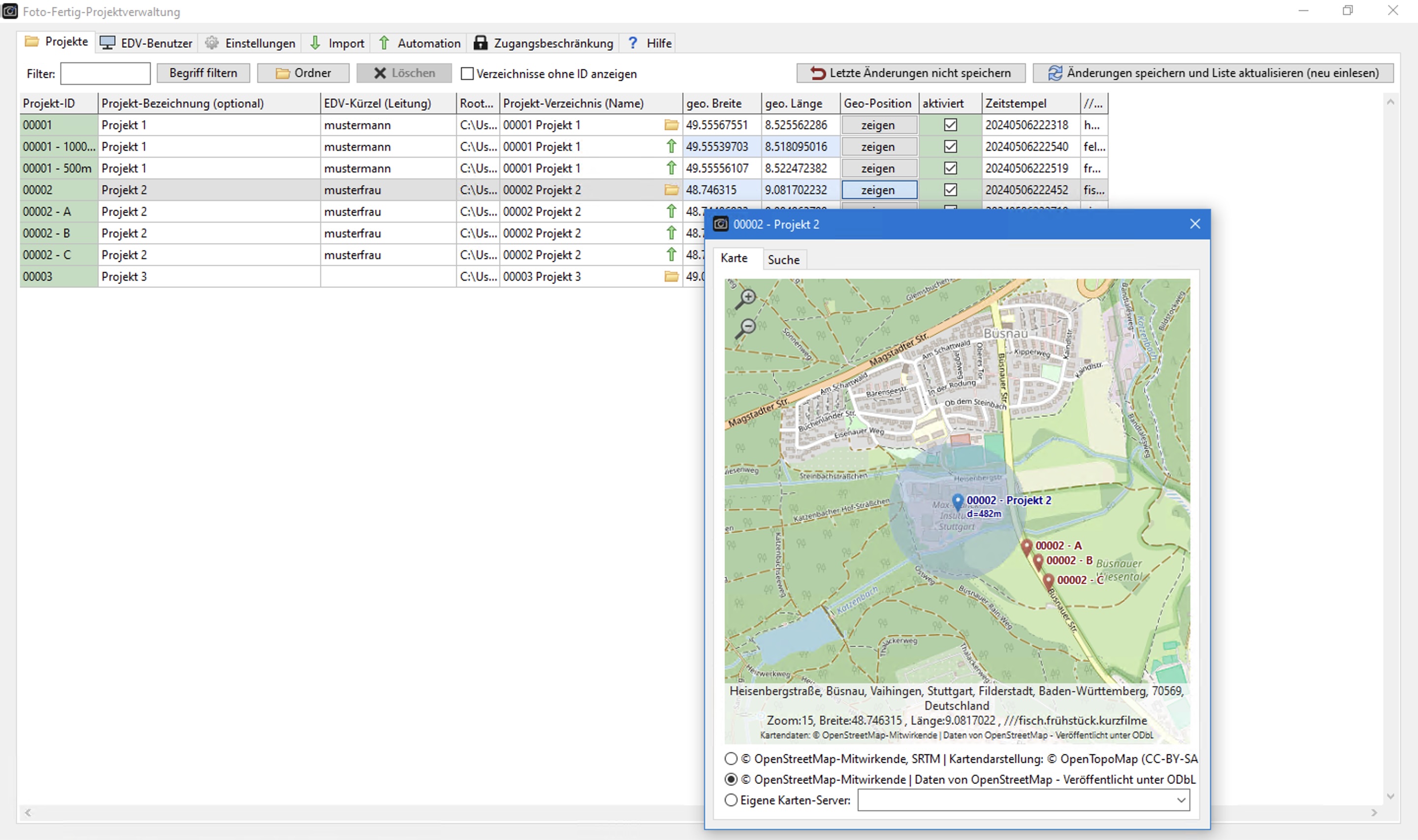 Foto-Fertig-Projekt-Verwaltung - ganz einfach. 